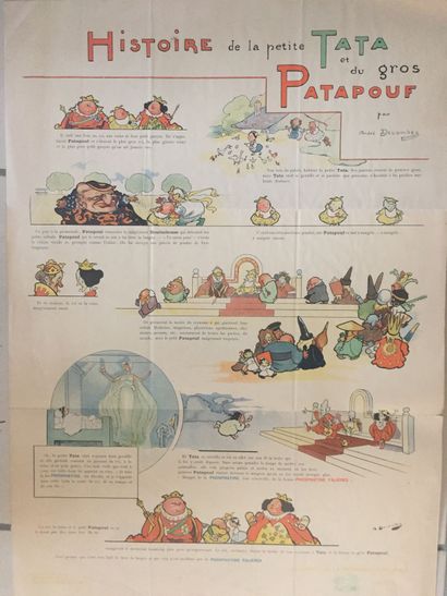 null DEVAMBEZ (André): Histoire de la petite Tata et du gros Patapouf. Rare Affiche...