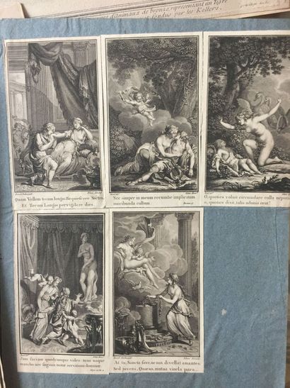 null ESTAMPES: Réunion de 10 gravures des XVIIIe ou XIXe siècle, formats et états...