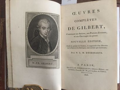 null GILBERT: Œuvres complètes, contenant des satires, ses poésies diverses et ses...