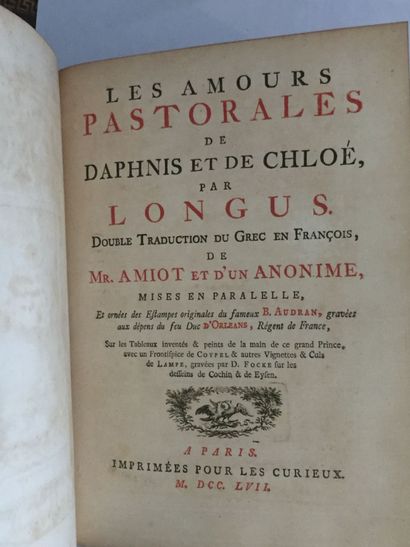 null LONGUS : Les amours pastorales de Daphnis et Chloé, double translation of Mr...