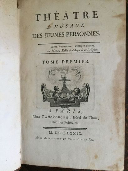 null GENLIS (Madame de): Théâtre à l'usage des Jeunes Personnes. Panckouche then...
