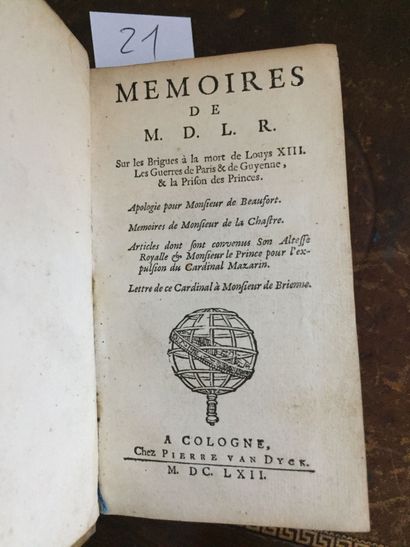null LA ROCHEFOUCAULD: Memoirs of Mr. D. L. R. On the Brigues at the death of Louys...