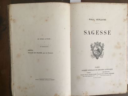 null VERLAINE (Paul) : Sagesse. Paris Société Générale de Librairie Catholique 1881....