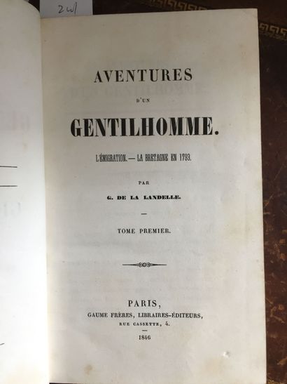 null REVOLUTION Française en BRETAGNE - La LANDELLE (G. de): Aventures d'un gentilhomme....