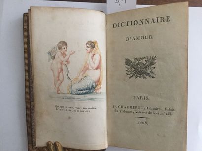 null GIRARD de PROPIAC: Dictionnaire d'Amour. Chaumerot, 1808. In-12 veau brun d'époque,...