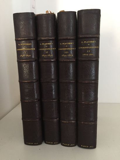 null FLAUBERT (G.): Correspondance. Bibliothèque-Charpentier, 1891-1893. 4 vol. in-12...