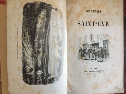 null SAINT-CYR: Souvenirs de Saint-Cyr. Plon Frères, 1853. Grand in-8 demi-toile...