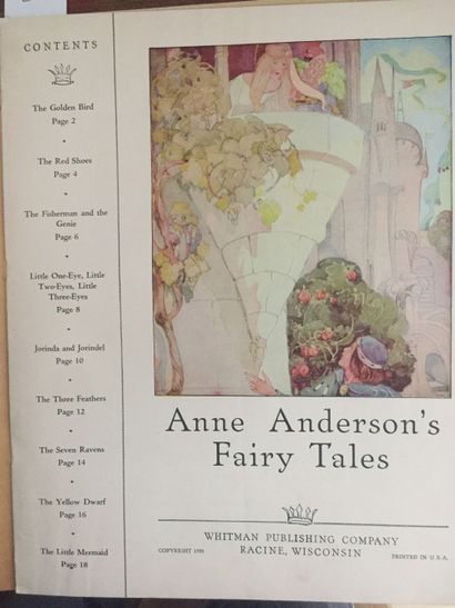 null ENFANTINA - Anne ANDERSON: 2 album in-4 brochés, couverture illustrée (pliures,...