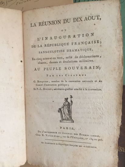 null FRENCH REVOLUTION - Collection of 8 plays, patriotic vaudevilles: Plaquettes...