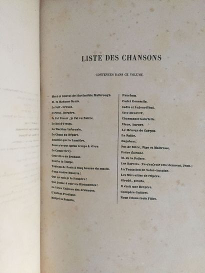 null MUSIQUE - Chants et chansons populaires de la France. Delloye, 1843. 3 vol....