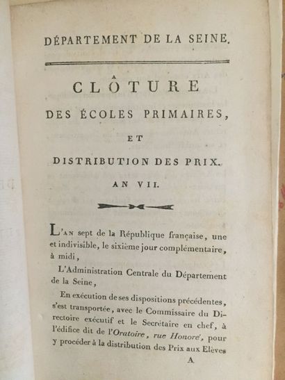 null REVOLUTION Française dans l'OISE - Réunion de 4 rares plaquettes révolutionnaires:...