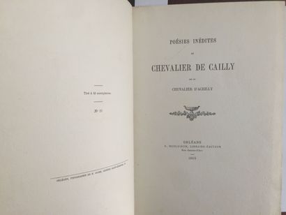 null CAILLY (Chevalier de): Poésies inédites du Chevalier de Cailly dit le Chevalier...