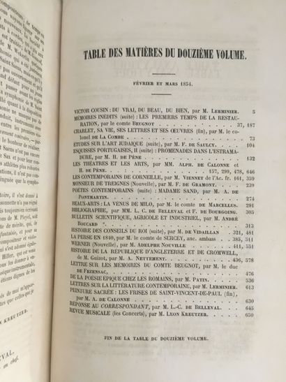 null Revue Contemporaine, volume 12, 1854. One volume of large format in-87 bound...