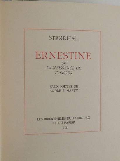null STENDHAL: Ernestine ou la naissance de l'amour. Les Bibliphiles du faubourg...