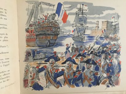 null EDDY LEGRAND: La Marseillaise illustrée par Eddy Legrand. Album grand in-8 varré,...