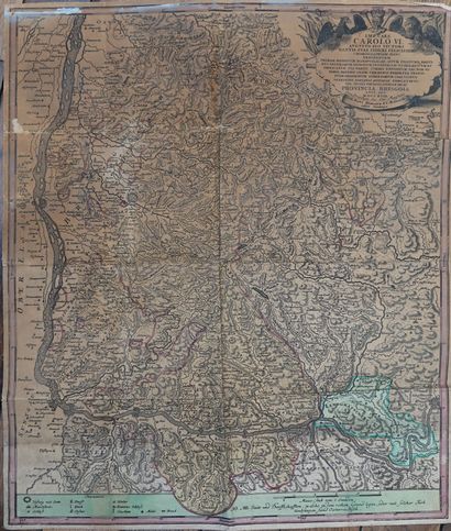 null [Carte] - Provincia BRISGOIA. 

Par Homann, 1748. 

Carte en couleurs, 58 x...