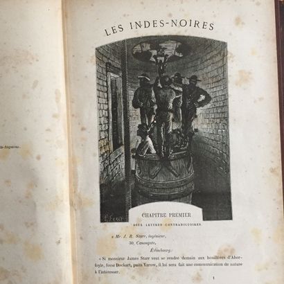 null VERNE (J.): Les Indes Noires. Hetzel, no date. Large in-8 publisher's cloth,...