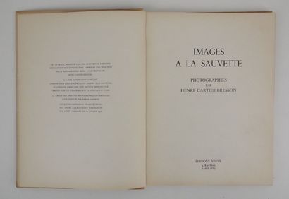 null CARTIER BRESSON Henri : Images à la sauvette. Editions verve, 1952. Intérieur...