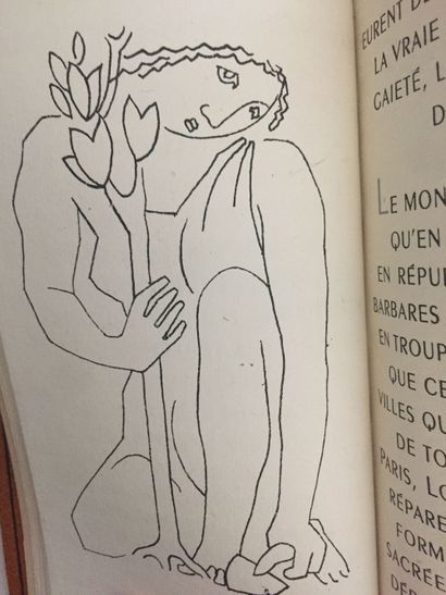 null RENAN (E.): Prière sur l'Acropole. Le Coffret de Fleurette, 1946. In-12 maroquin...