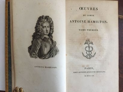 null HAMILTON: Oeuvres du Comte Antoine HAMILTON. Renouard, 1812. 3 vols. full contemporary...