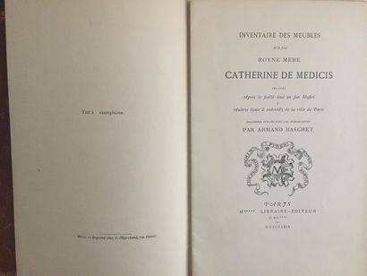 null Catherine de Medicis - Inventaire des meubles de la feue Dame Catherine de Medicis...