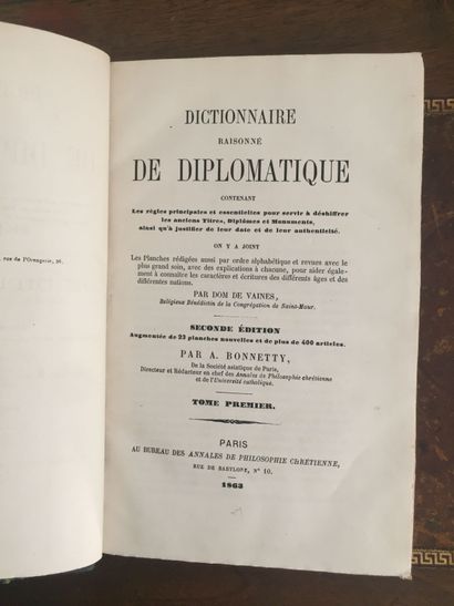 null VAINES (Dom de) : Dictionnaire raisonné de diplomatique…Annales de Philosophie...