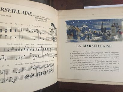 null EDDY LEGRAND: La Marseillaise illustrée par Eddy Legrand. Album grand in-8 varré,...