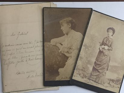 null Comtesse de Molènes, née de Bray: Photographie originale et 9 cartes ou lettres...