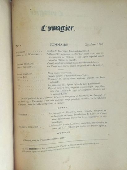 null YMAGIER Revue l' - Un volume in-4 bradel de demi-vélin à coins post. Recueil...