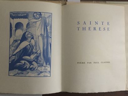null CLAUDEL (Paul): Sainte Thérèse. Poëme. [Les Presses du Studium pour l'Art Catholique...