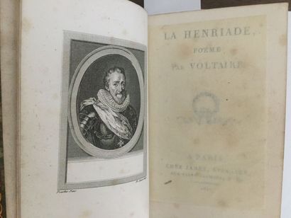 null RELIURE ROMANTIQUE - VOLTAIRE : La Henriade. Paris, Louis Janet, 1817 . Petit...