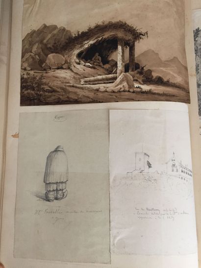 null AGEN - Agenais - MARIE de RAYMOND (comtesse) 1835-1895. Album in-folio demi-basane...