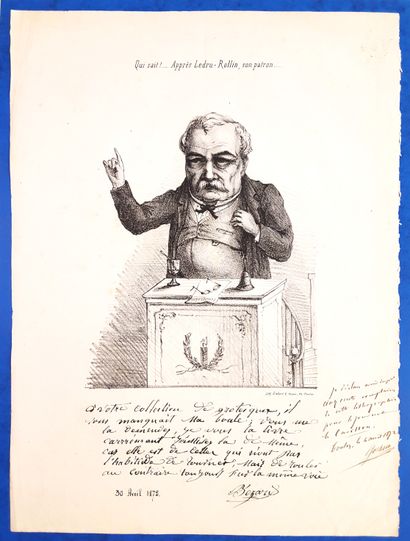 null CARICATURE POLITIQUE XIX° / Ensemble de 2 lithographies de caricatures politiques...