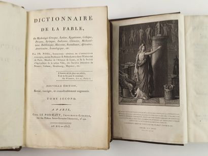 null FABLES / 1°) « Dictionnaire de la Fable », Le Normant, An XII (1803), 2 tomes...