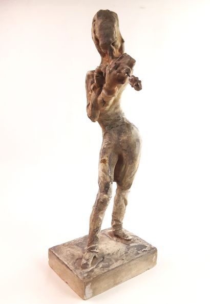 null [PAGANINI] – Jean-Pierre DANTAN dit DANTAN Jeune (1800-1869, sculpteur) / Statuette...