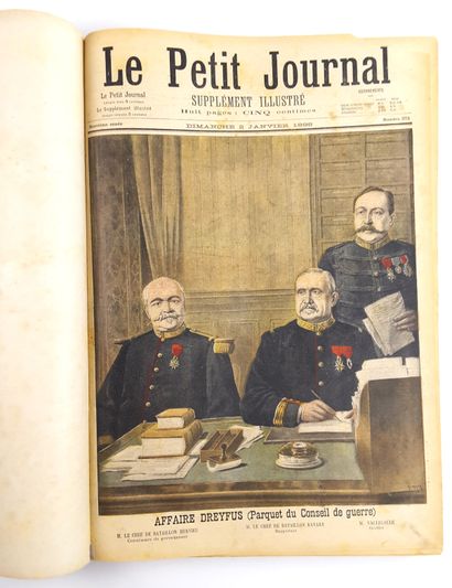 null AFFAIRE DREYFUS – « Le Petit Journal – Supplément Illustré » : album relié de...