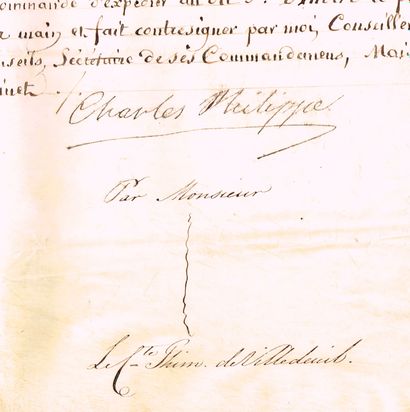 null COIFFURE - Charles Philippe de France Comte d'ARTOIS (1757-1836, Frère des Rois...