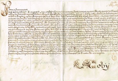 null EURE-ET- LOIR - ABBAYE DE COULOMBS / Sentence rendue en 1775 au nom de Léonard...