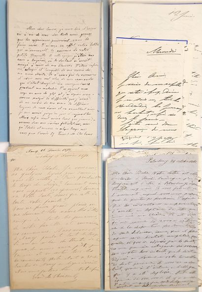 null Famille de CHOISEUL XIX° / Importante correspondance d’environs 80 lettres autographes...