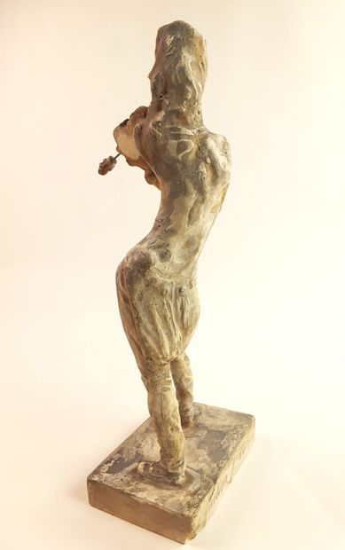null [PAGANINI] – Jean-Pierre DANTAN dit DANTAN Jeune (1800-1869, sculpteur) / Statuette...