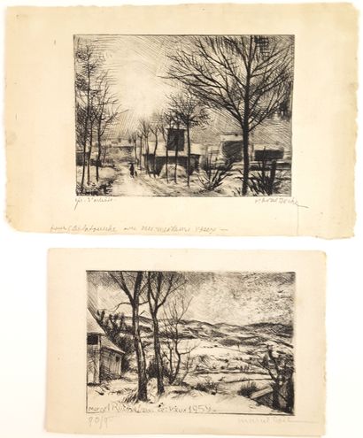 null BEAUX-ARTS – Marcel ROCHE (1890-1959, peintre et graveur) / Ensemble de 5 lithographies...