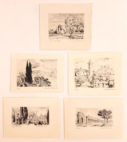 null BEAUX-ARTS – Jean-Eugène BERSIER (1895-1978, peintre et graveur) / Ensemble...