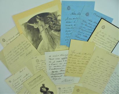 null THEATRE – Julia BARTET (1854-1941, comédienne) / Ensemble de 13 lettres autographes...