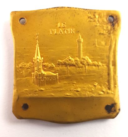 null AVIATION – Médaille de Notre-Dame du Platin, plaquée or mat (poinçon « PR »),...
