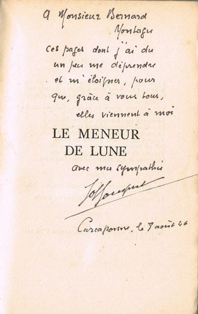 null Joë BOUSQUET (1897-1950, Poète et écrivain) / "Le Meneur de Lune", in-8 (12...