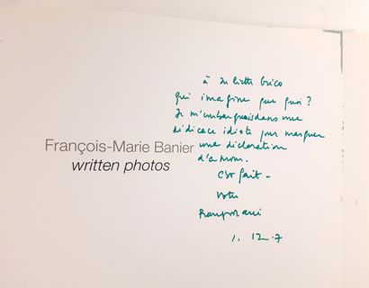 null PHOTOGRAPHIE - François-Marie BANIER (né en 1947, photographe, écrivain et peintre...