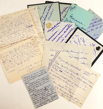 null AUTOGRAPHES – FEMMES – Ensemble de 10 lettres autographes signées : Jeanne Catulle-Mendès...