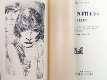 null Pierre MAC ORLAN (1882-1970) « Œuvres poétiques complètes illustrées par Edy...