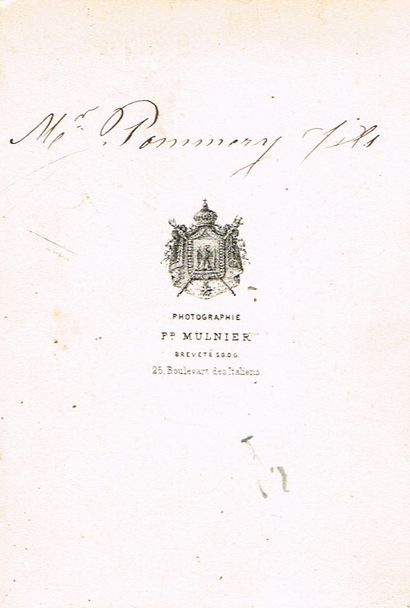 null CHAMPAGNE POMMERY / 1°) Jeanne-Alexandrine POMMERY (1819-1890, La grande Dame...