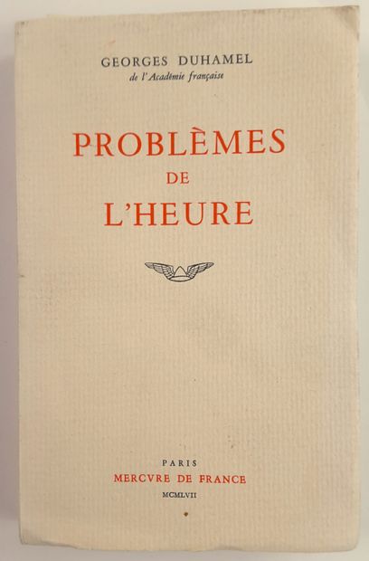 null Georges DUHAMEL (1884-1966, écrivain de l’Académie française) / « Problèmes...